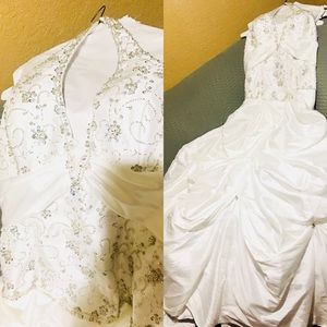 Size 16 Wedding Dress. Crystals though out dress